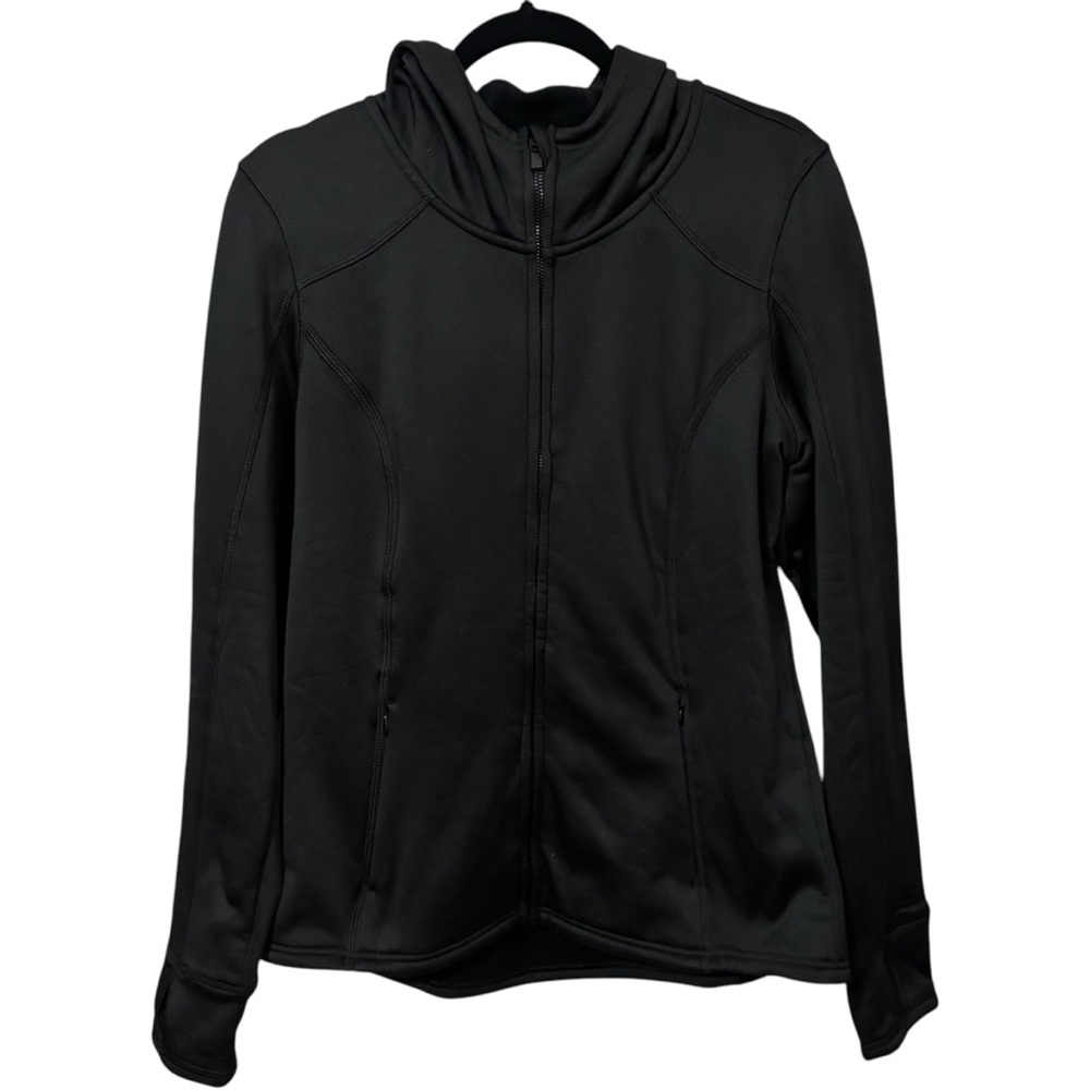 Velocity Women's Black Utility‎ Jacket Hoodie Thumb Holes